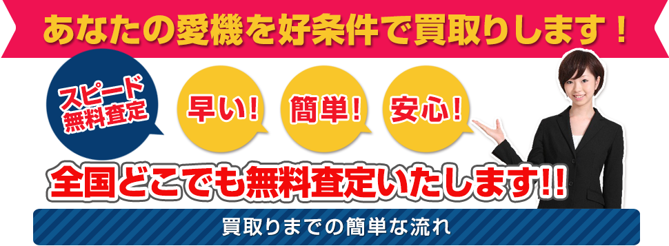 全国どこでも無料査定いたします。